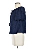 Unbranded 100% Rayon Blue Short Sleeve Blouse Size XS (estimated) - photo 5