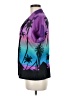 Lavish 100% Polyester Tropical Purple Short Sleeve Blouse Size M - photo 5