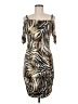 Lumi Animal Print Tan Cocktail Dress Size M - photo 1