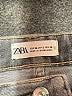 Zara Houndstooth Gray Jeans Size 2 - photo 7