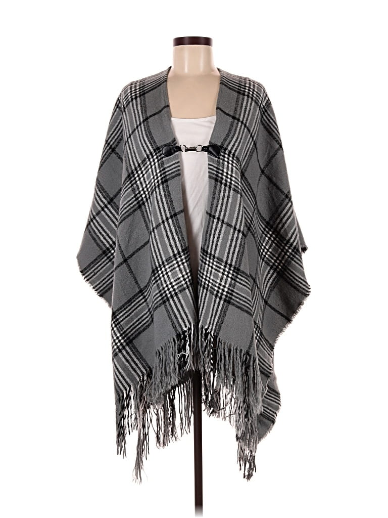 Pre-owned Unbranded Poncho In Gray