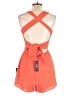 Lulus 100% Polyester Solid Orange Romper Size S - photo 2