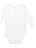 Carter's 100% Cotton Solid White Long Sleeve Onesie 3-6 MO / 6 MO - photo 1