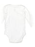 Carter's 100% Cotton Solid White Long Sleeve Onesie 3-6 MO / 6 MO - photo 2