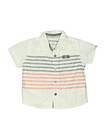 CALVIN KLEIN JEANS Short Sleeve Button-Down Shirt (view 1)