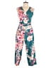 Beige by ECI Floral Teal Jumpsuit Size S - photo 1