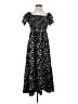 Unbranded 100% Polyester Stars Black Casual Dress Size S - photo 1