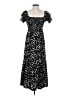 Unbranded 100% Polyester Stars Black Casual Dress Size S - photo 2