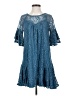 Francesca's Blue Casual Dress Size S - photo 1