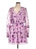 Allison 100% Polyester Hearts Purple Cocktail Dress Size L - photo 1