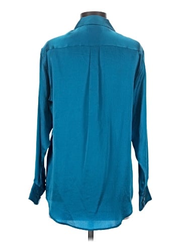 Equipment Long Sleeve Silk Top (view 2)