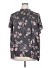 Torrid 100% Polyester Floral Gray Short Sleeve Blouse Size 3X Plus (3) - photo 1