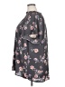 Torrid 100% Polyester Floral Gray Short Sleeve Blouse Size 3X Plus (3) - photo 5