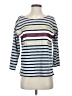J.Crew 100% Cotton Stripes Blue 3/4 Sleeve Top Size S - photo 1
