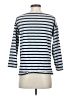 J.Crew 100% Cotton Stripes Blue 3/4 Sleeve Top Size S - photo 2