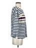 J.Crew 100% Cotton Stripes Blue 3/4 Sleeve Top Size S - photo 4