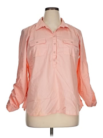 Cato 3/4 Sleeve Button-Down Shirt (view 1)