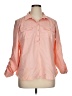Cato Pink 3/4 Sleeve Button-Down Shirt Size XL - photo 1