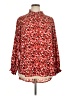 Lane Bryant 100% Polyester Floral Red Long Sleeve Blouse Size 14 - 16 Plus - photo 1