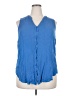 Torrid 100% Rayon Blue Sleeveless Blouse Size 3X Plus (3) - photo 1