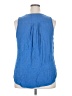 Torrid 100% Rayon Blue Sleeveless Blouse Size 3X Plus (3) - photo 2