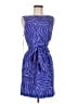 Susana Monaco 100% Polyester Graphic Blue Cocktail Dress Size 6 - photo 1