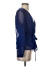 Banana Republic 100% Polyester Blue 3/4 Sleeve Blouse Size XS - photo 4