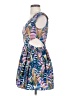 Cals 100% Polyester Graphic Blue Cocktail Dress Size S - photo 5