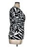 Whats Hot Animal Print Silver Short Sleeve Blouse Size XL - photo 4