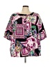 Roaman's 100% Polyester Purple 3/4 Sleeve Blouse Size 26w - photo 1