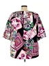 Roaman's 100% Polyester Purple 3/4 Sleeve Blouse Size 26w - photo 2