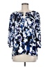 Express 100% Polyester Blue 3/4 Sleeve Blouse Size M - photo 1