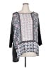 Como Vintage 100% Polyester Gray 3/4 Sleeve Blouse Size 3X - photo 1