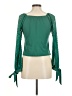 HAUTE FOX Green Long Sleeve Blouse Size M - photo 2