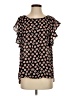 Elle 100% Polyester Black Short Sleeve Blouse Size S - photo 1