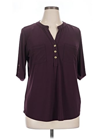 Anne Klein Short Sleeve Blouse (view 1)