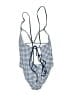 J.Crew Checkered-gingham Blue One Piece Swimsuit Size 12 - photo 2