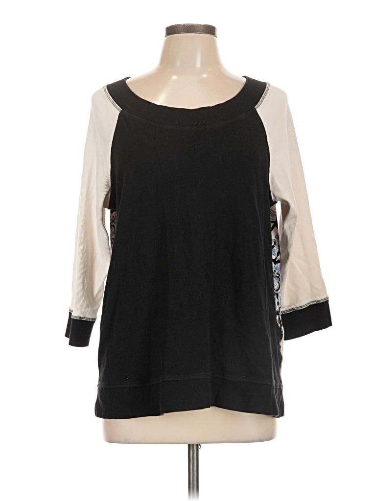 Pre-owned Zenergy By Chico's Pullover Sweater In Black