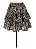 Shein 100% Polyester Floral Black Casual Skirt Size 4 - photo 1