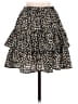 Shein 100% Polyester Floral Black Casual Skirt Size 4 - photo 2