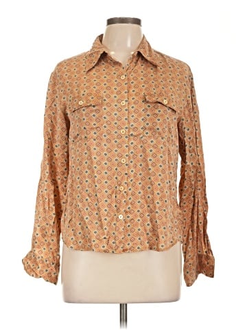 The Limited Long Sleeve Silk Top (view 1)