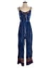 Flying Tomato 100% Rayon Stripes Blue Jumpsuit Size M - photo 1