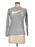 Nike 100% Polyester Silver Long Sleeve T-Shirt Size L - photo 1