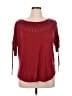 Perseption Concept Burgundy Short Sleeve Top Size XL - photo 1