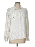 Ann Taylor 100% Polyester Polka Dots Ivory Long Sleeve Blouse Size L - photo 1