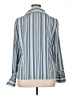 Fred David Stripes Blue Long Sleeve Blouse Size XL - photo 2