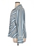 Fred David Stripes Blue Long Sleeve Blouse Size XL - photo 5