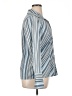 Fred David Stripes Blue Long Sleeve Blouse Size XL - photo 4
