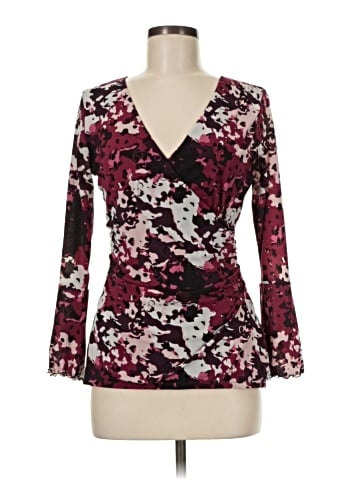 Ruby Ribbon Long Sleeve Blouse (view 1)