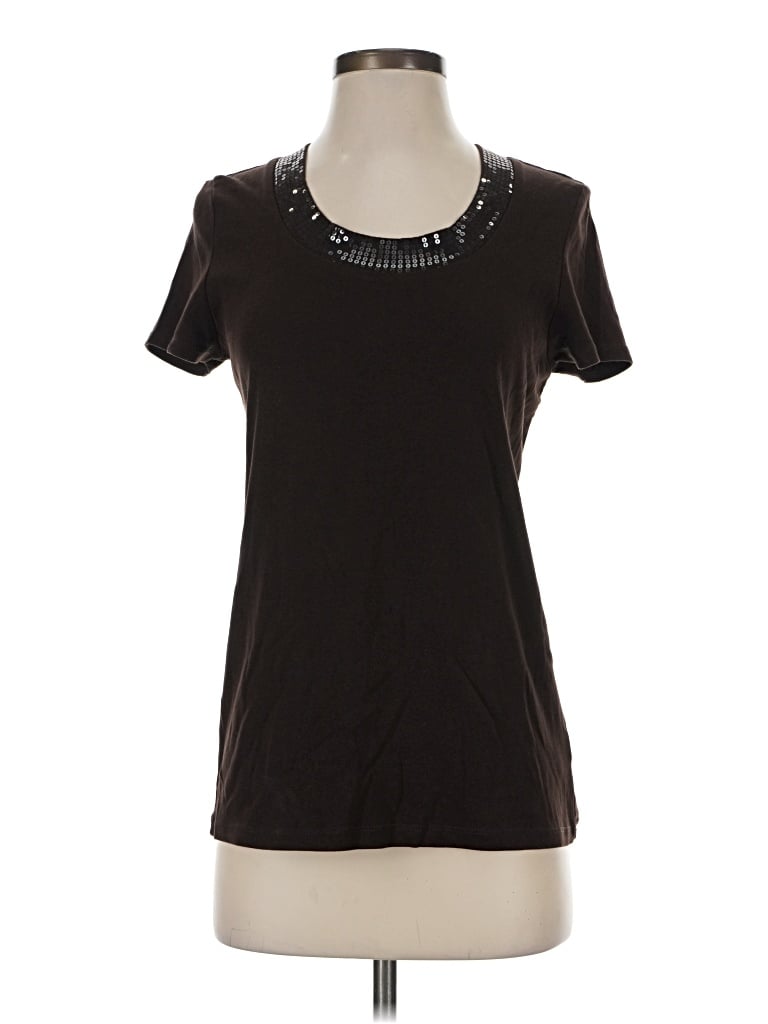 Pre-owned Style & Co Short Sleeve T-shirt In Black